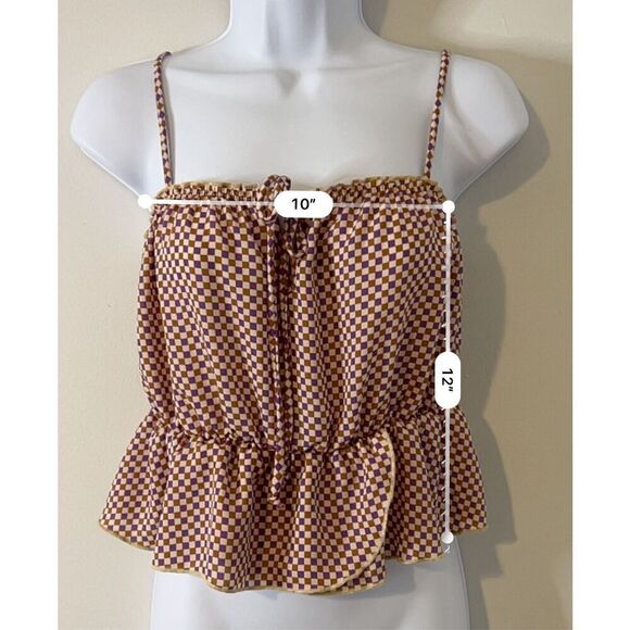 NEW! Women’s Smocked Peasant Camo Top Small - Picture 3 of 8